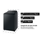 Lavadora de 62 libras Inverter SmartThings Negra WA28B8375GV/AX - Imagen 2