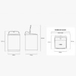 Lavadora de 55 libras Agitador ActiveWave SmartThing WA25DG5505AVAX - Imagen 8